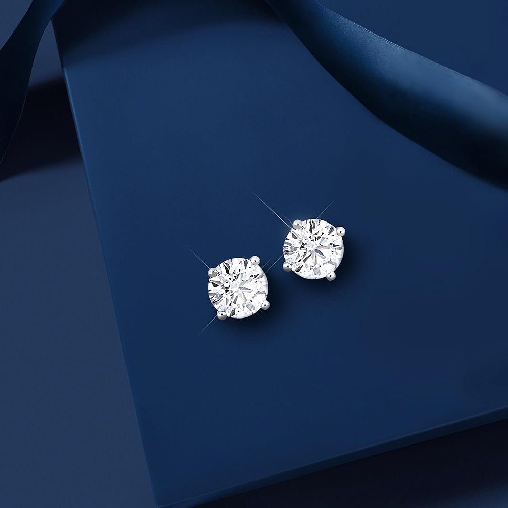 Round Cut Stud Earrings