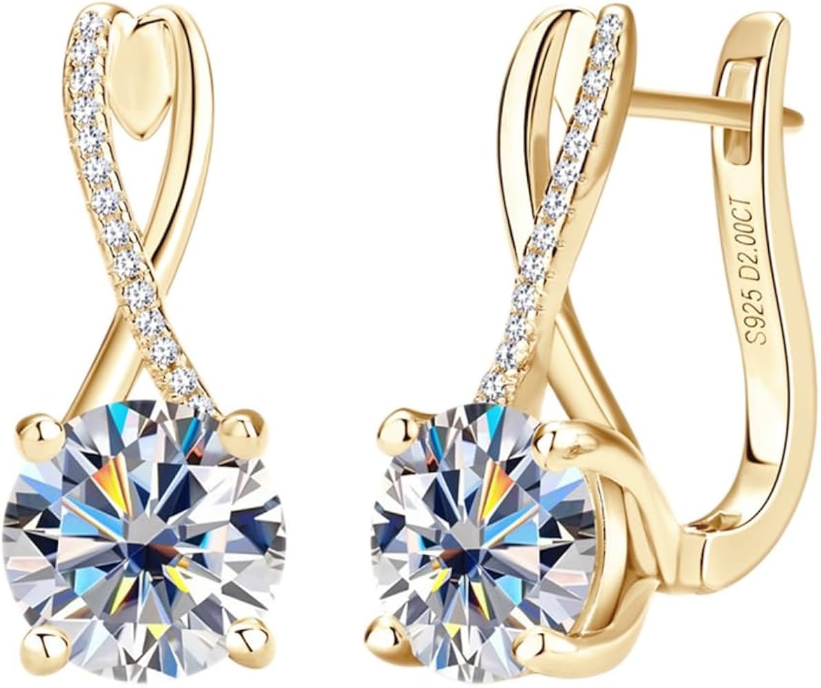 Diamond Hoop Earrings for